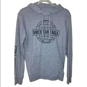 𝅺american Eagle hoodie lightweight gray graphic size extra small